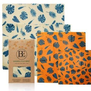 3 * BURER Food Wrap Assorted 4 Pack,Beeswax Food Wrap,Beeswax Wrap New